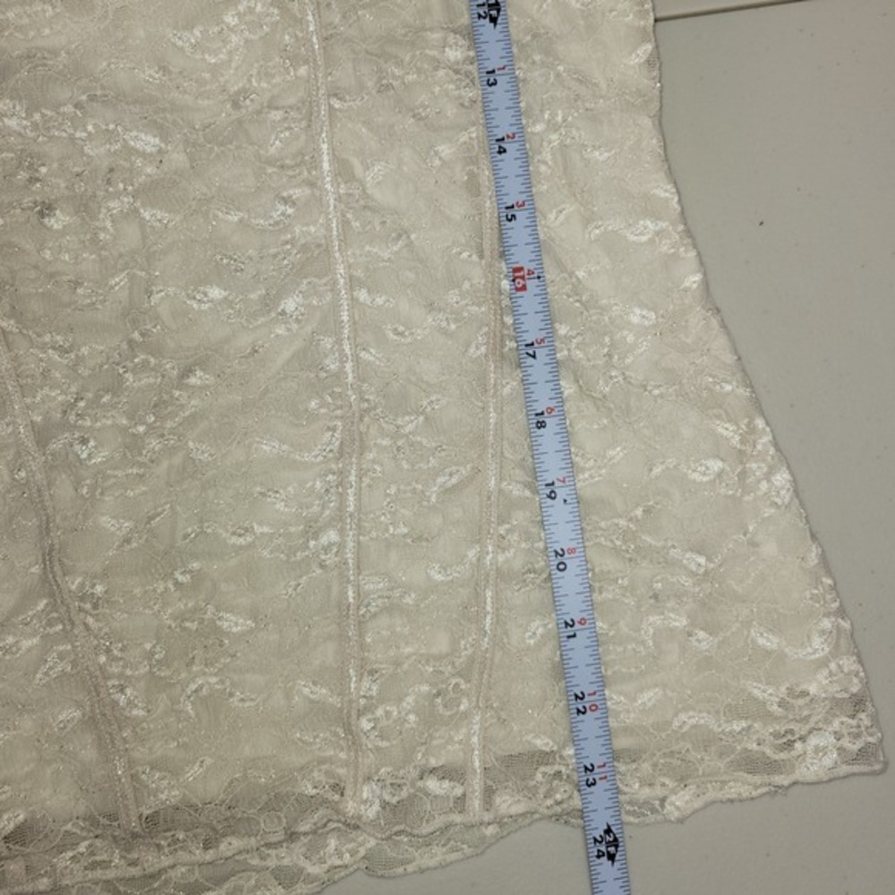 Apt 9 Ivory Lace Trim Cami Tank Top XL‎ Stretch Y2K Romantic Coquette Soft Girl - Picture 12 of 12
